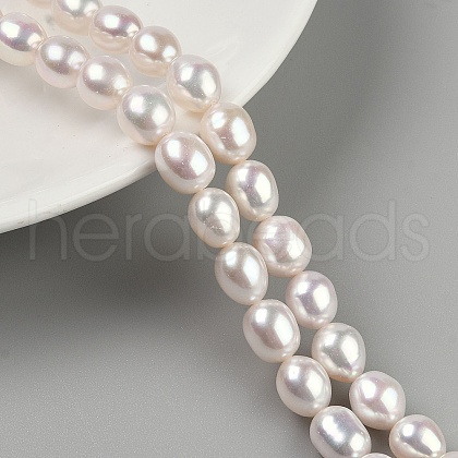 Natural Cultured Freshwater Pearl Beads Strands PEAR-U001-01B-1