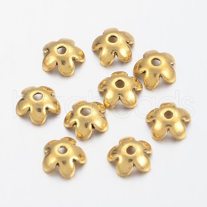 Tibetan Style Alloy Bead Caps GLF1225Y-NF-1