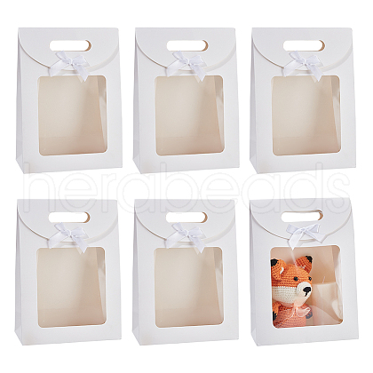 Rectangle Paper Gift Bags CON-WH0088-81B-1