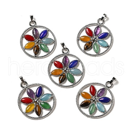 Chakra Natural Gemstone Pendants G-H307-01P-1