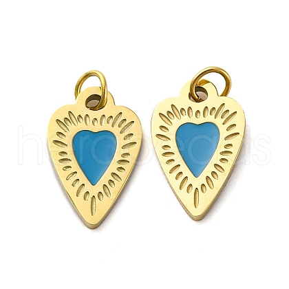 304 Stainless Steel Enamel Charms STAS-E550-70G-01-1