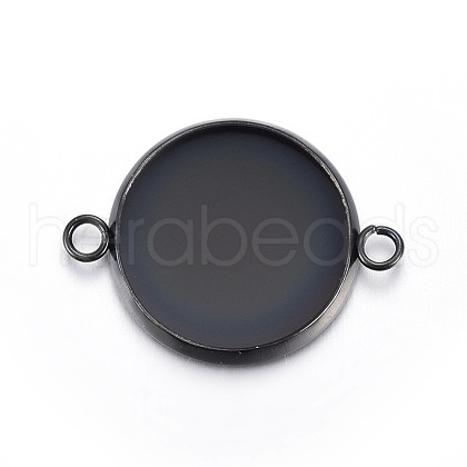 Stainless Steel Cabochon Connector Settings STAS-L211-04D-B-1