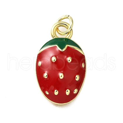 Brass Enamel Pendants KK-B136-07G-12-1
