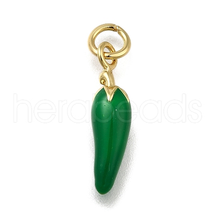 Brass Enamel Pendants KK-S515-023B-G-1