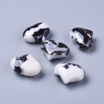 Mother's Day Gifts Natural Zebra Jasper Heart Love Stone G-F659-A31-1