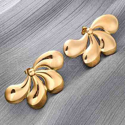 304 Stainless Steel Stud Earrings EJEW-Z098-01G-1
