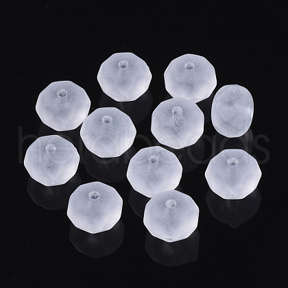 Transparent Frosted Acrylic Beads FACR-N004-003-1