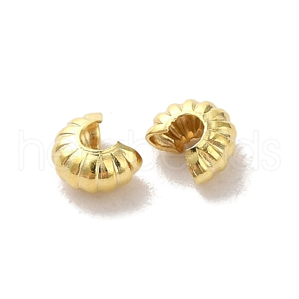 Brass Crimp Beads Covers X-FIND-Z039-13A-G-1