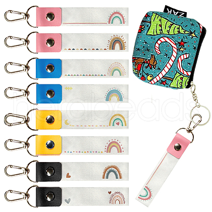 PU Leather & Cotton Name Marker Keychain AJEW-WH0514-032-1