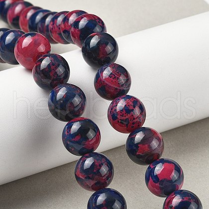 Natural Multi-Color Agate Beads Strands G-A261-B09-14mm-1