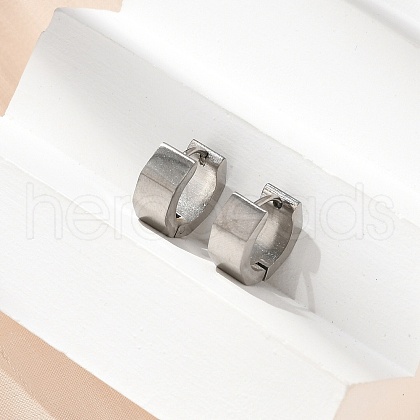304 Stainless Steel Polishing effect Hoop Earrings EJEW-M001-28P-1