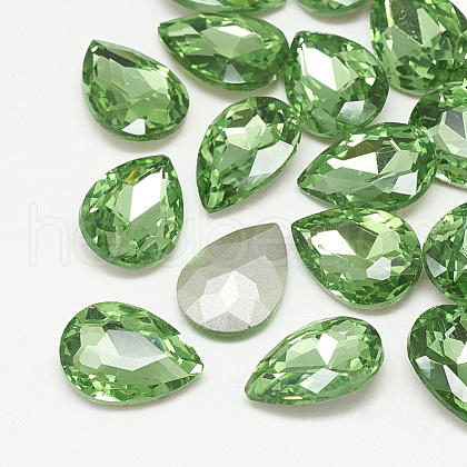 Pointed Back Glass Rhinestone Cabochons RGLA-T081-13x18mm-19-1