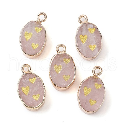 Natural Rose Quartz Pendants G-C102-08D-G-1
