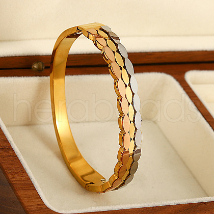 304 Stainless Steel Hinged Bangles for Women FS-WGCDA88-05-1