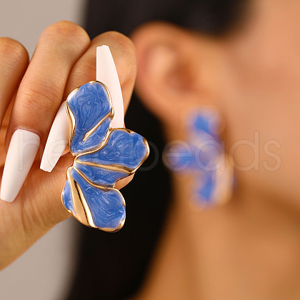 Alloy Enamel Stud Earrings WGD5E9B-10-1
