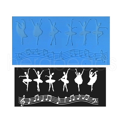 Music Note & Ballet Dancer Food Grade Silicone Mat Moulds MUSI-PW0003-02-1
