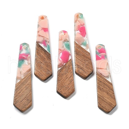 Resin and Walnut Pendants FIND-R051-06G-1