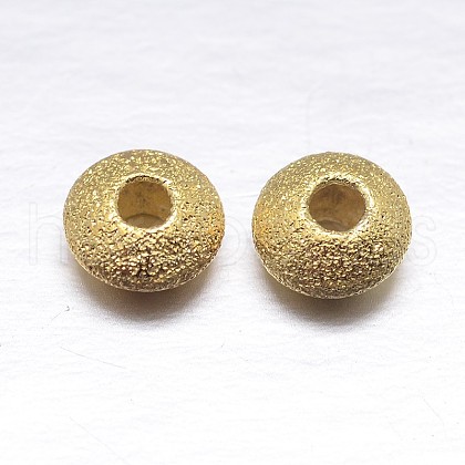 Real 18K Gold Plated Saucer 925 Sterling Silver Stradust Spacer Beads STER-M101-11-5mm-1