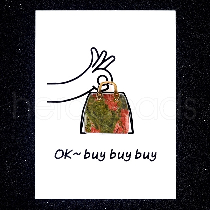 Natural Unakite Handbag Display Decorations PW-WG140F5-02-1