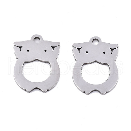 Non-Tarnish 201 Stainless Steel Pendants STAS-S081-034-1