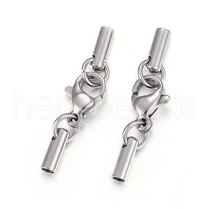 Tarnish Resistant 304 Stainless Steel Lobster Claw Clasps STAS-P146-A10-2.0mm-1