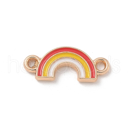 Alloy Colorful Enamel Rainbow Connector Charms ENAM-A008-27KCG-1