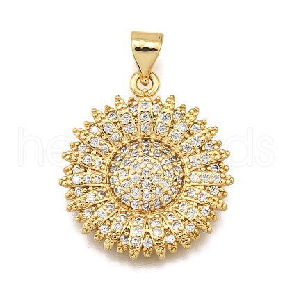 Rack Plating Brass Micro Pave Cubic Zirconia Pendants KK-K401-52B-G-1