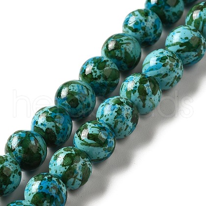 Synthetic Turquoise Dyed Beads Strands G-E594-24H-1