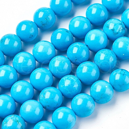 Natural Magnesite Beads Strands TURQ-P027-28A-8mm-1