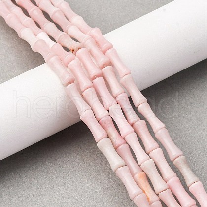 Natural Pink Opal Beads Strands G-L624-G06-12x5mm-1