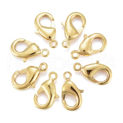 Brass Lobster Claw Clasps KK-902-G01-NF-1