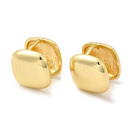 Rack Plating Brass Square Hoop Earrings for Women EJEW-G342-13G-1