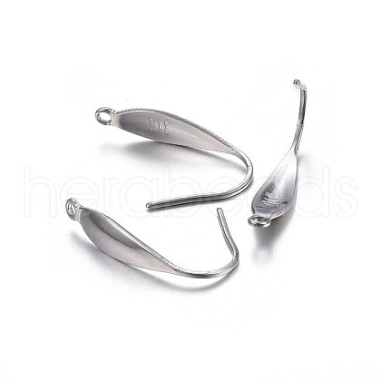 316 Surgical Stainless Steel Earring Hooks STAS-P210-17P-1
