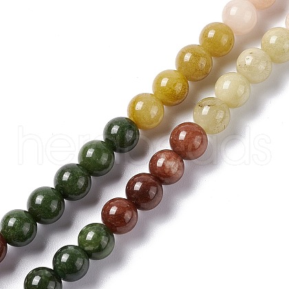 Natural White Jade Beads Strands G-I334-07A-1