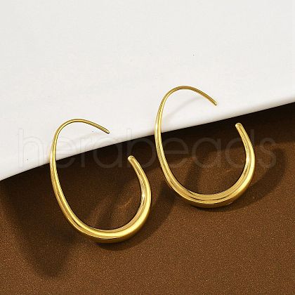304 Stainless Steel Teardrop Dangle Earrings EJEW-S272-05G-1