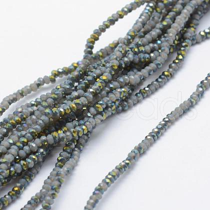 Electroplate Glass Beads Strands EGLA-J144-HP-C07-1
