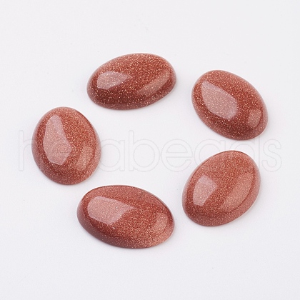 Synthetic Goldstone Flat Back Cabochons G-G741-18x25mm-10-1