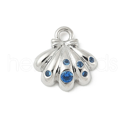 Brass Micro Pave Cubic Zirconia Charms KK-M326-20A-P-1