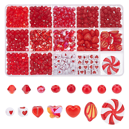 HOBBIESAY 627pcs DIY Beads Jewelry Making Finding Kits DIY-HY0001-25-1
