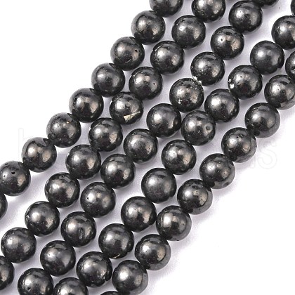 Natural Coal Quartz Beads Strands G-N141-6-1