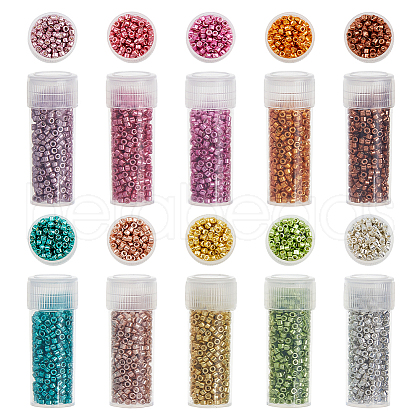 DICOSMETIC 50G 10 Colors Cylinder Seed Beads SEED-DC0001-11-1