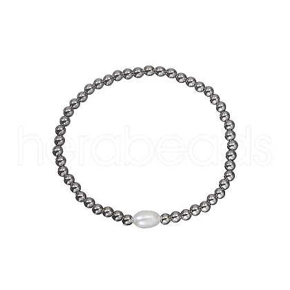 304 Stainless Steel Beads Stretch Bracelets for Women XK2251-1-1