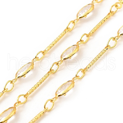 Brass Bar & Oval Link Chains CHC-G017-19G-1