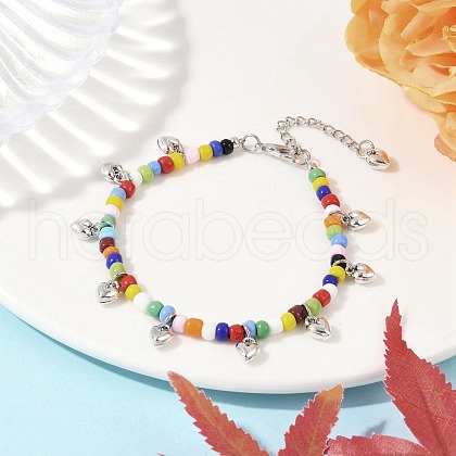 Glass Seed Beaded Bracelets for Women BJEW-JB11637-1