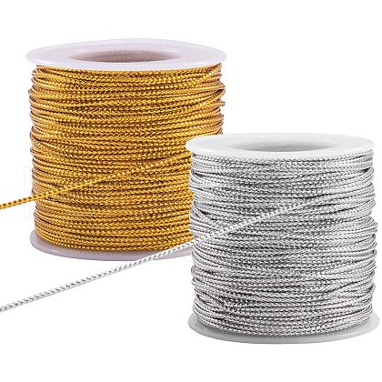 Jewelry Braided Thread Metallic Cords MCOR-PH0001-01-1