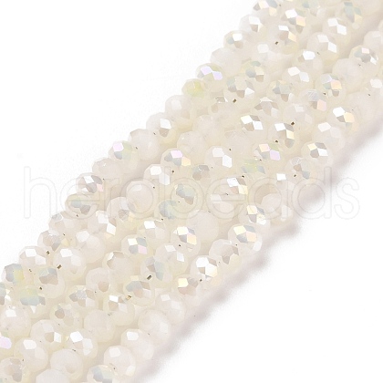 Electroplate Glass Faceted Rondelle Beads Strands EGLA-D020-3x2mm-05-1