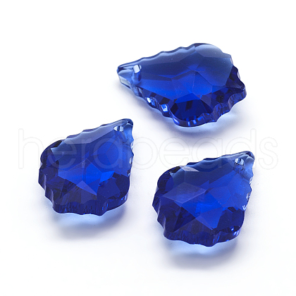 Faceted Glass Pendants GLAA-F068-C05-1