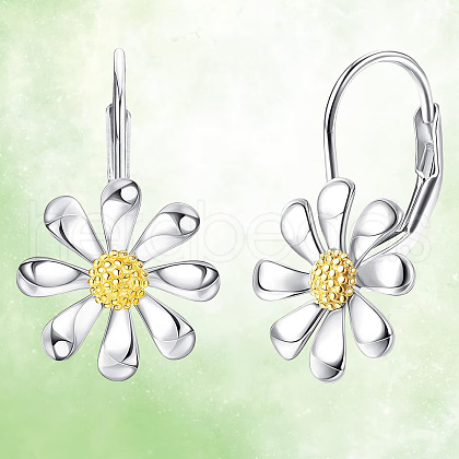 Sunflower Alloy Hoop Earrings FS-WG59349-01-1