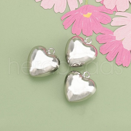 Three-Dimensional Heart Brass Pendants KK-V006-03P-01-1