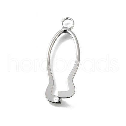 Brass Ice Pick Pinch Bails KK-P306-12E-P-1